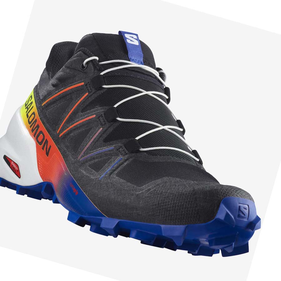 Salomon SPEEDCROSS 5 RACING PACK Erkek Patika Koşu Ayakkabısı Siyah Mavi | TR 3503JPQ